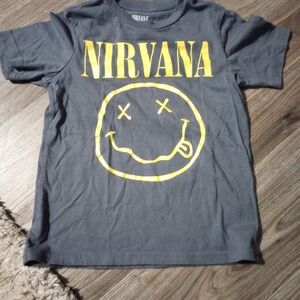 NIRVANA Kids Charcoal and Yellow Tee